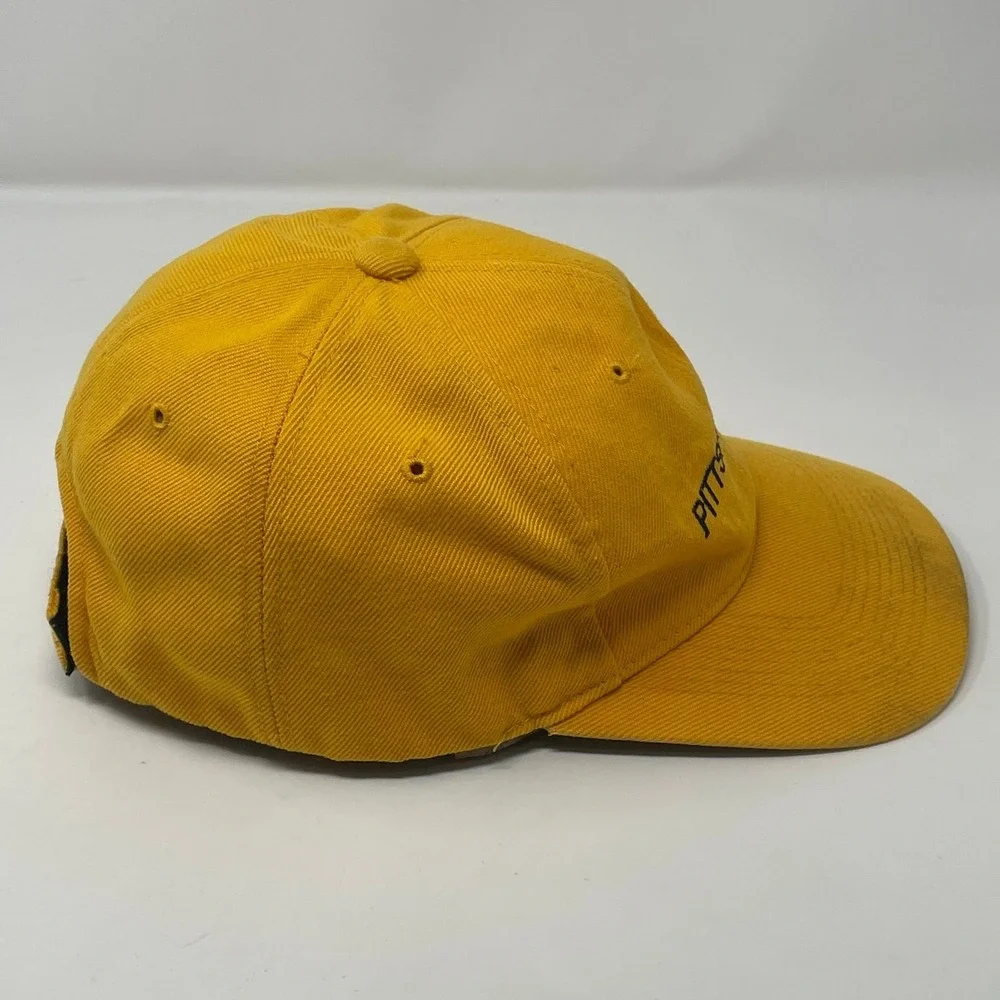 Vintage Pittsburgh Steelers Hat Gold Strapback NFL Football Cap Embroidered